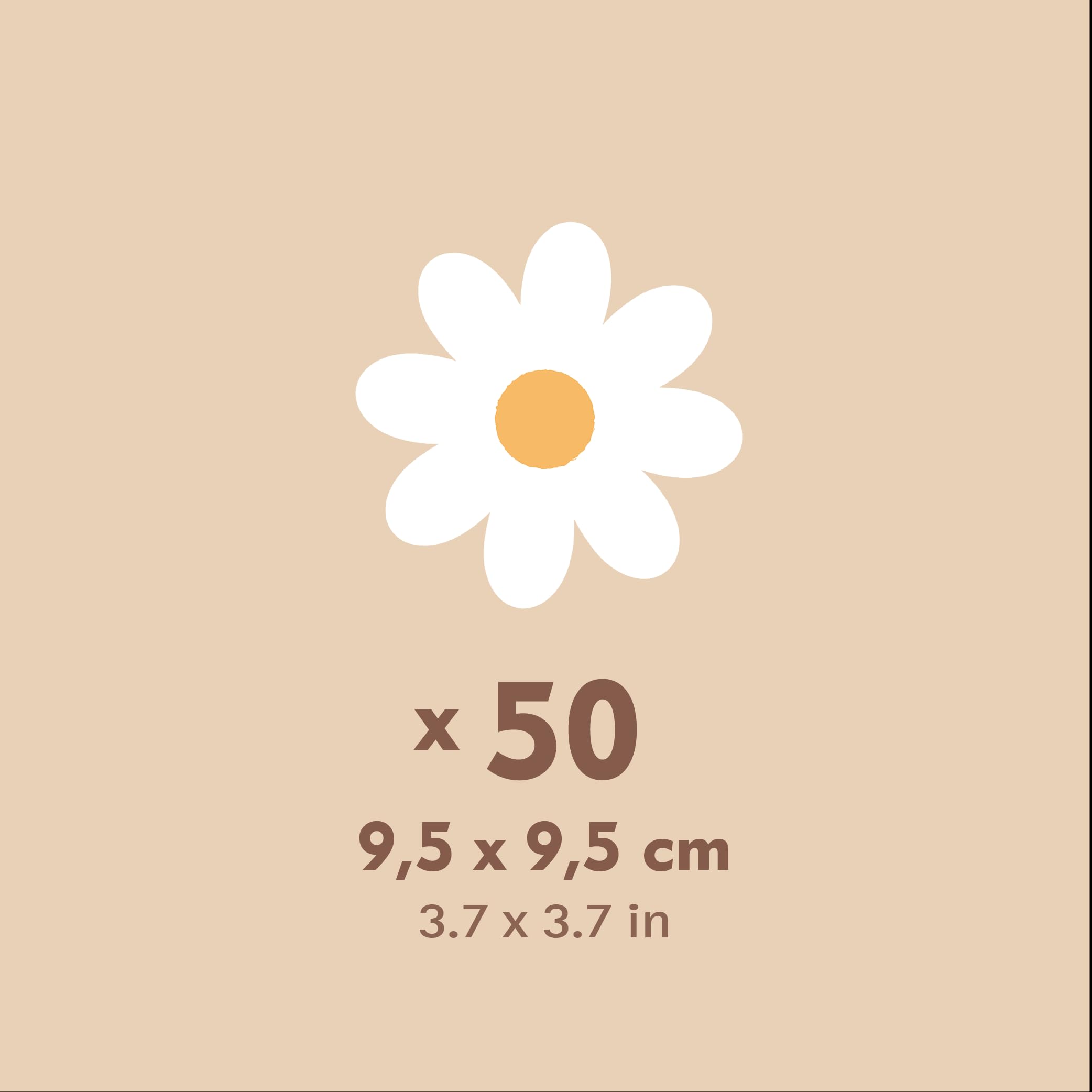 Wandtattoo Kinderzimmer Wandtattoo Kinderzimmer Deko Kinderzimmer Mädchen Wanddeko Gänseblümchen Home Decor Wandsticker Kinderzimmer Wand deko Babyzimmer Weiß Blumen - 50 Stück