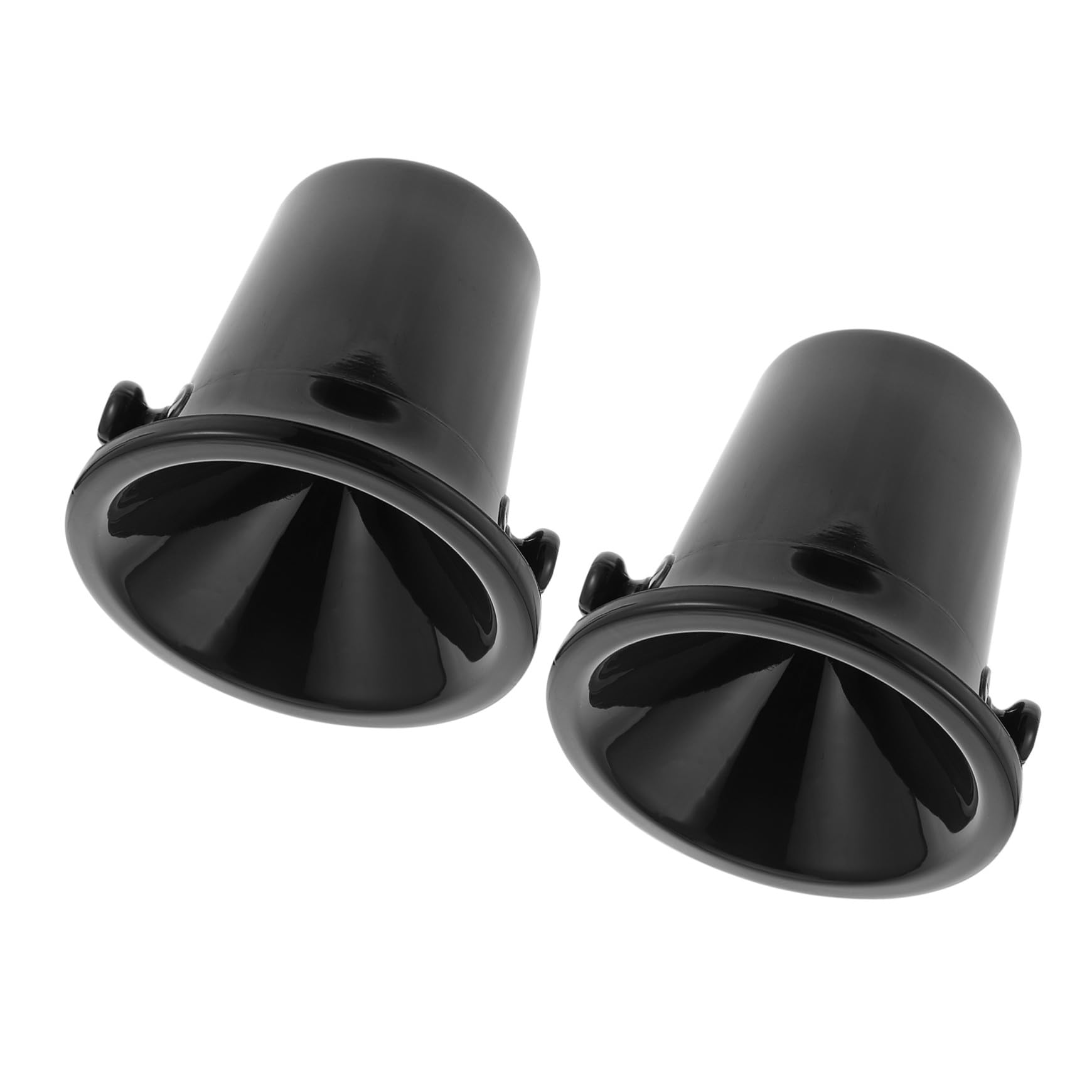 2 Escupideras Redondas de Vino Negro de Plástico PP Doble Asa, Accesorio para Cata y Cubo de Hielo Adecuado para Fiestas y Exposiciones