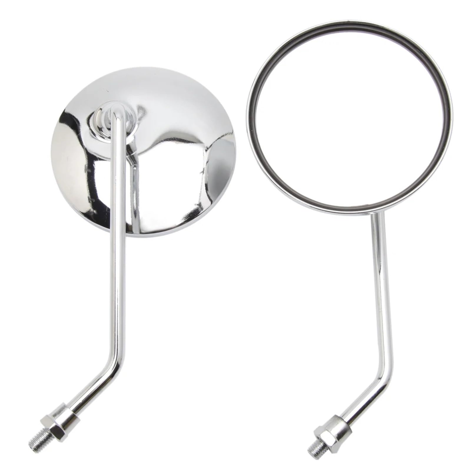 Specchietti Retrovisori Universali Cromati Rotondi Da 10 Mm Per Moto Scooter Specchietti Laterali Per Suzuki GN 125 Per Jog BWS BWS 100 125 Vino Specchietti Manubrio