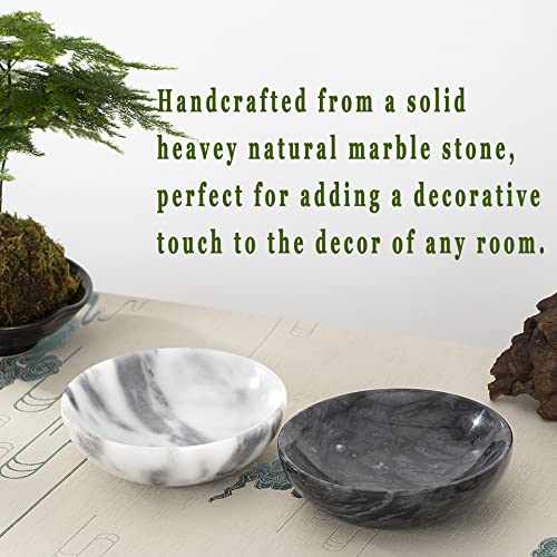 Cm Chic Monday 4.72 Inch Mini Decorative Bowls, Natural Small Marble Decorative Bowls For Home Decor, Key Bowl, Coffee Tables Centerpiece, Soap Serving Bowl, Incense Burner, Smudge Bowl #TOP5