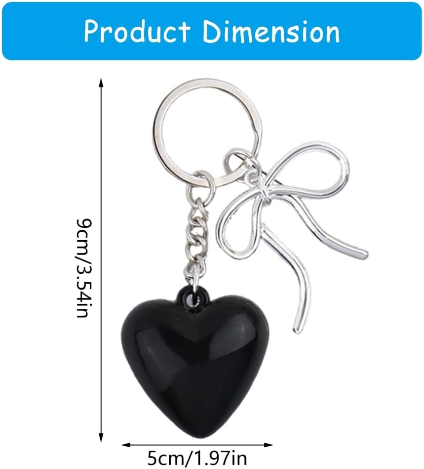 Lovely Butterfly Bowknot Keyring Eye Catching Resin Craft Keycahin Pendant Charm Fashion Accessories Gift for Girls image 5