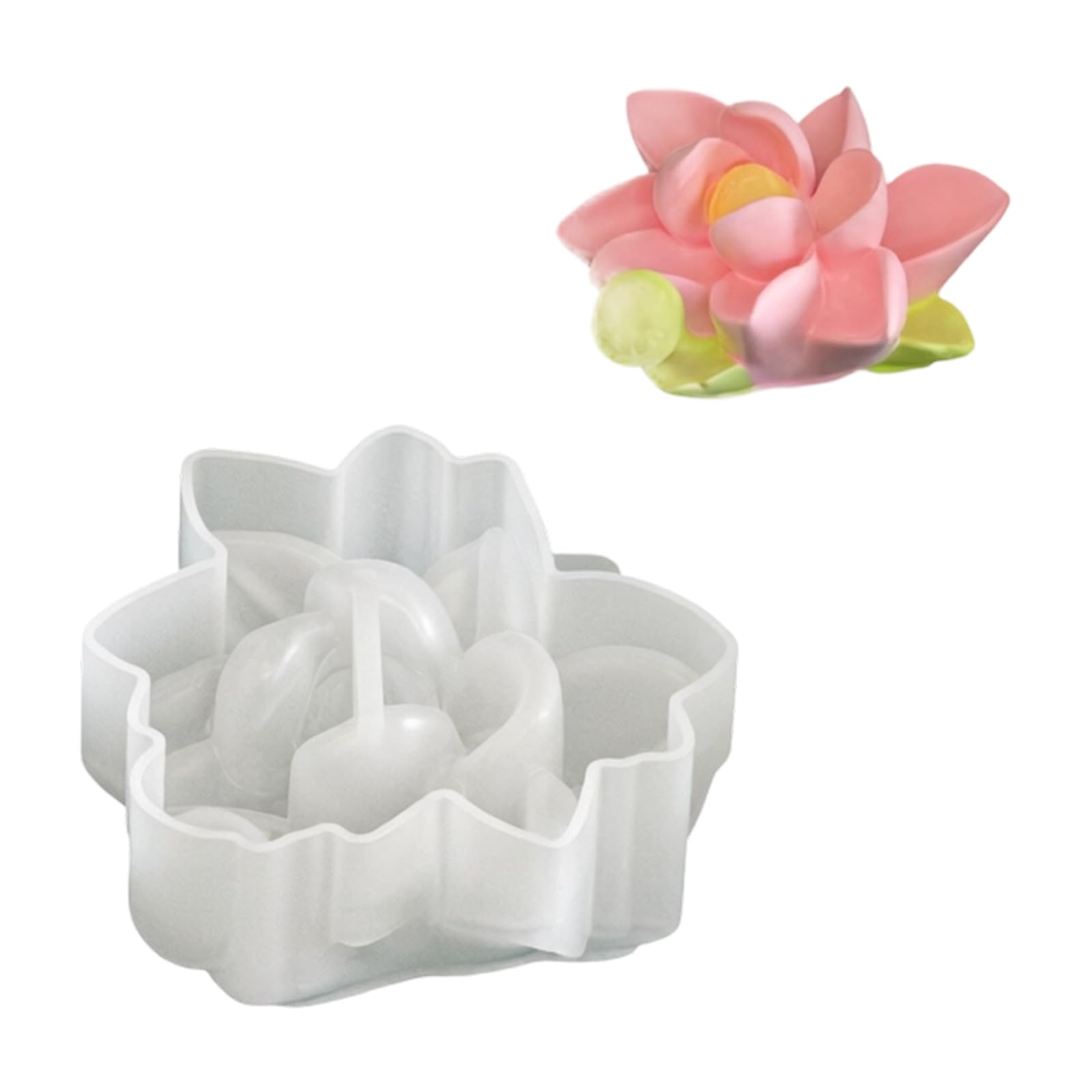 HZBB Bowl Silicone Molds Flower Planter Silicone Molds for Cup Decorative Bowl Gypsum Ornaments Flower Shaped Soap Cast