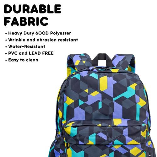 Image of J World Oz Middle School Backpack for Kids. Cute Laptop Bookbag for Girls Boys, Cubes