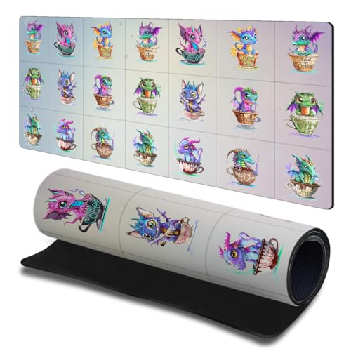 Tapis de souris pour jeux Ruth Thompson Dragon bureau PC 60x30cm