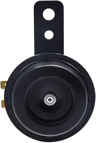 Miniatura 2 de uxcell 6V 1.5A 110dB Metal Eléctrico Altavoz De Cuerno Fuerte Trompeta Negro Para La Motocicleta