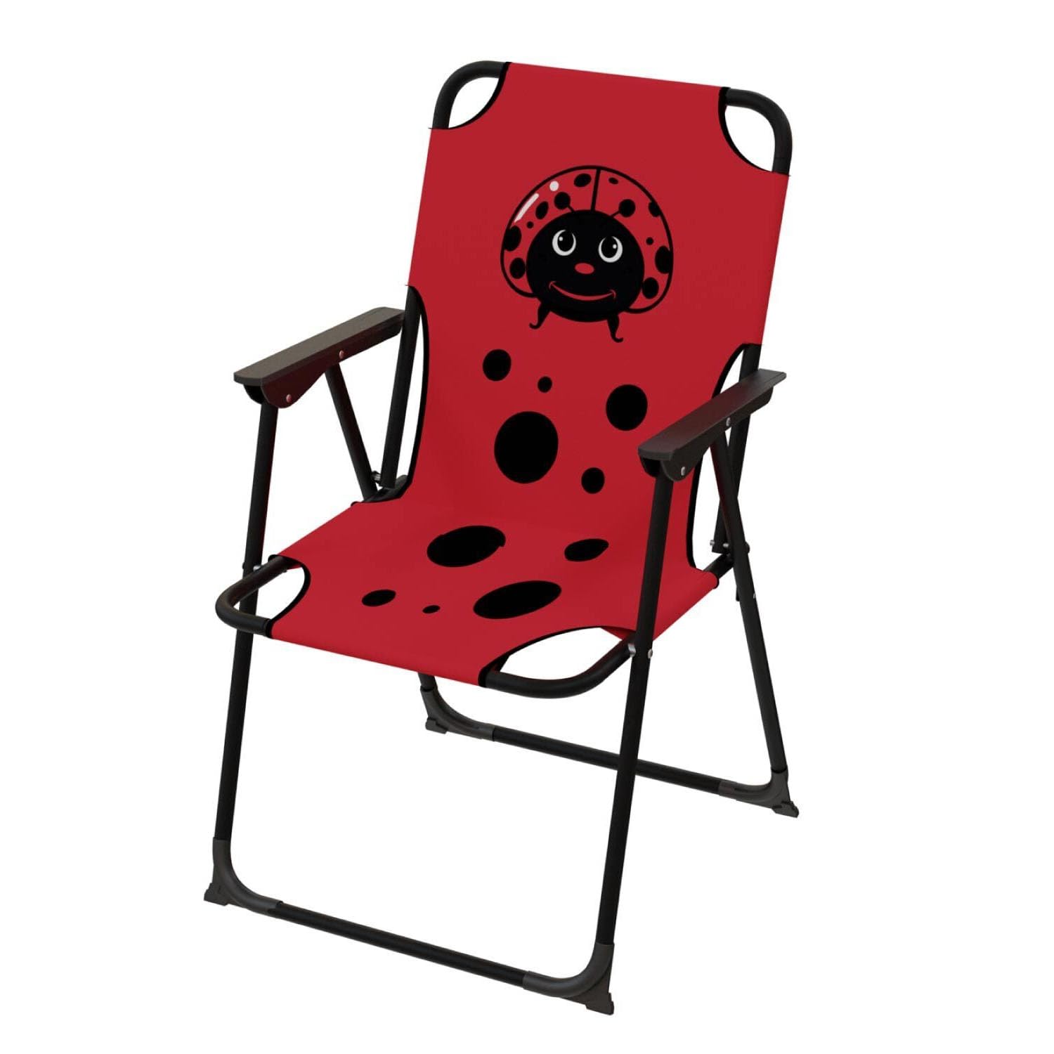 Mojawo 4tlg Kinder Campingmöbel Set Outdoor 2 x Campingstuhl Klappstuhl Käfer + Tisch + Sonnenschirm Rot