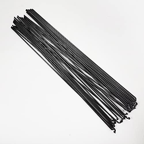 Fahrradspeichen Fahrrad-Speichen DT 2,0 Runde Spokes J-Bend/gerade Pull-Kopf Fahrrad-Speichen-Schwarz-Fahrrad Spokes mit Kupfer Cap Fahrrad Speichen (Color : Straight 32 PCS)
