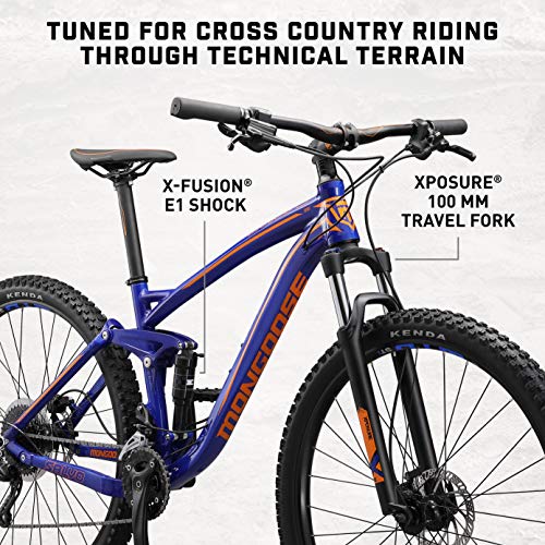 Mongoose Salvo Sport Mountain Bike for Adult, 18-Speed