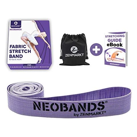 Zenmarkt NEOBANDS Ballet Fabric Resistance Band - Stretch Bands for Flexibility Improvements in Dancers, Gymnasts, and Pilates Training - Perfect to Use as Stretch Bands for Physical Therapy (Purple) Cover