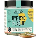 Wolf Belly - Poudre Anti Tartre Chien 100% Naturel (180 g) Alternative au Dentifrice, Réduit Plaque et Mauvaise Haleine Chat, Probiotique Riche en Algues - Fabriqué en Europe