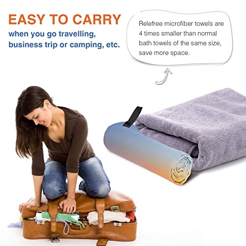 Serviette de plage 3D en microfibre légère pour camping et natation