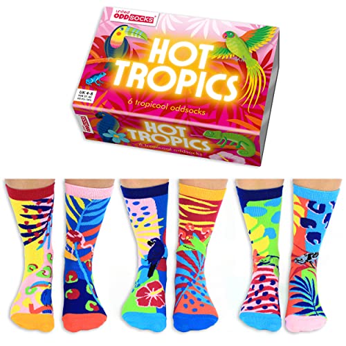 United Oddsocks Hot Tropics Box of 6 Ladies Odd socks - UK 4-8, EUR 37-42… Cover