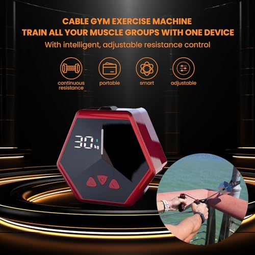 Image of GO-Tone Portable Cable Gym, 7-66LB Adjustable Resistance Band, App & Bluetooth Connection, Multifunctional Fitness Equipment, Suitable for Home & Travel