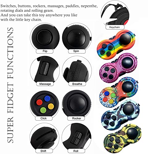 Mao&Mao Fidget Pad Toys With 8 Fidget Functions Stress Reducer Depression Pad Control Fidget Pad With Fidget Buttons Hand Shank Cube Dice Toy For Kids Adults Stress Relief Add,Adhd,Autism #TOP1