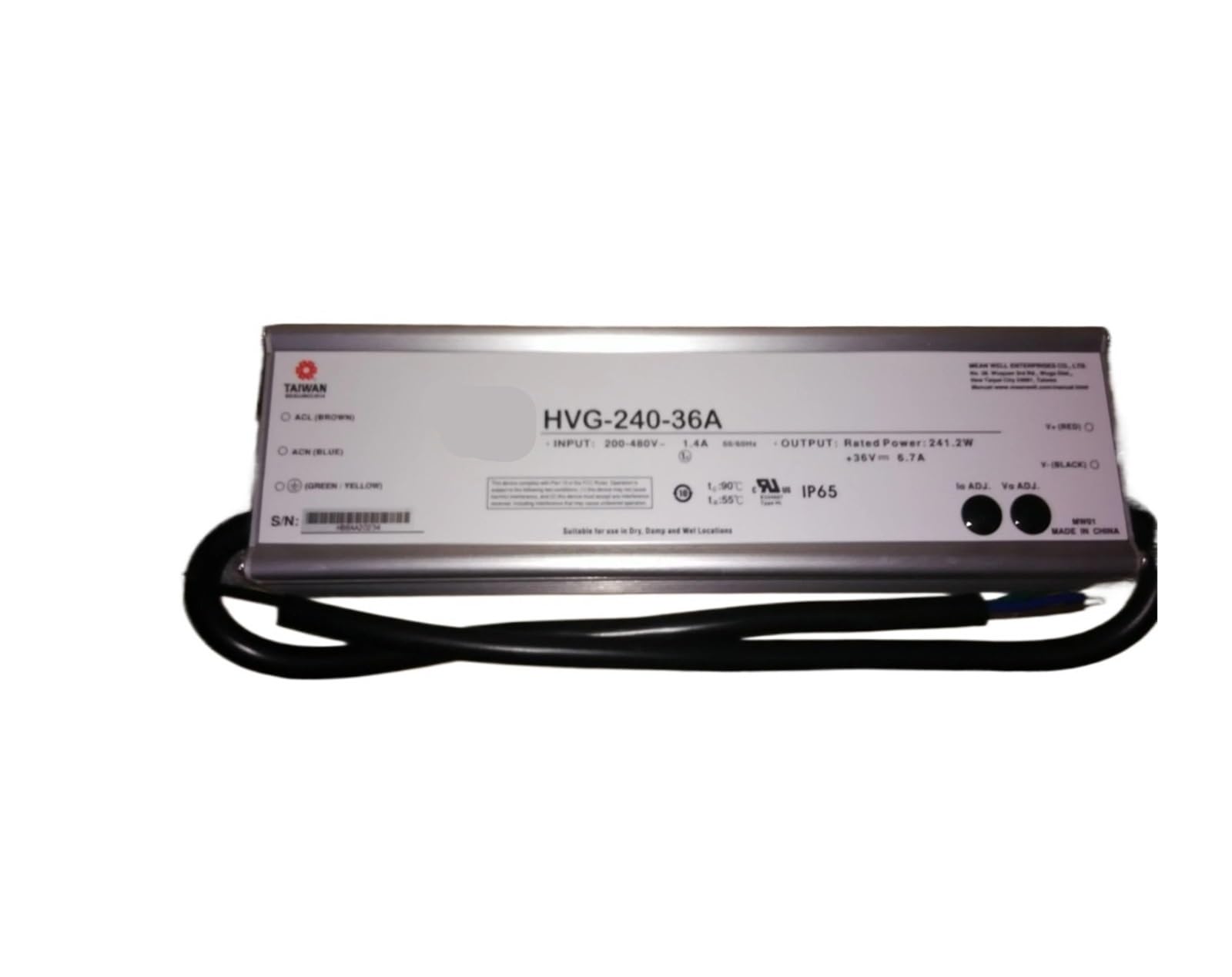 Alimentation HVG-240-36A tension constante courant constant 36V 6,7A