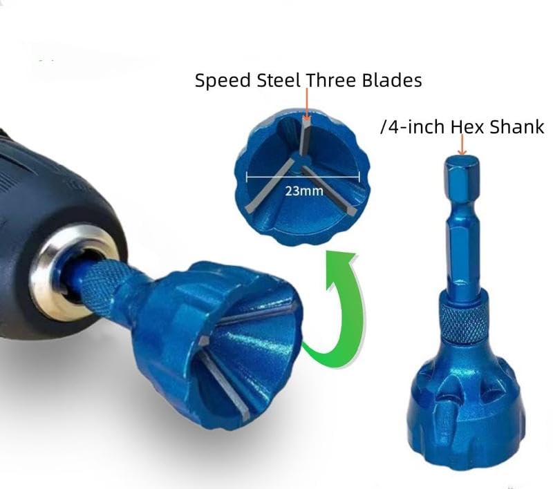 バリ取り外部面取りツール2個、クイックリリースシャンク付きバリ除去ツール、損傷したボルトの修復ツール、1/8インチ~3/4インチ(3
