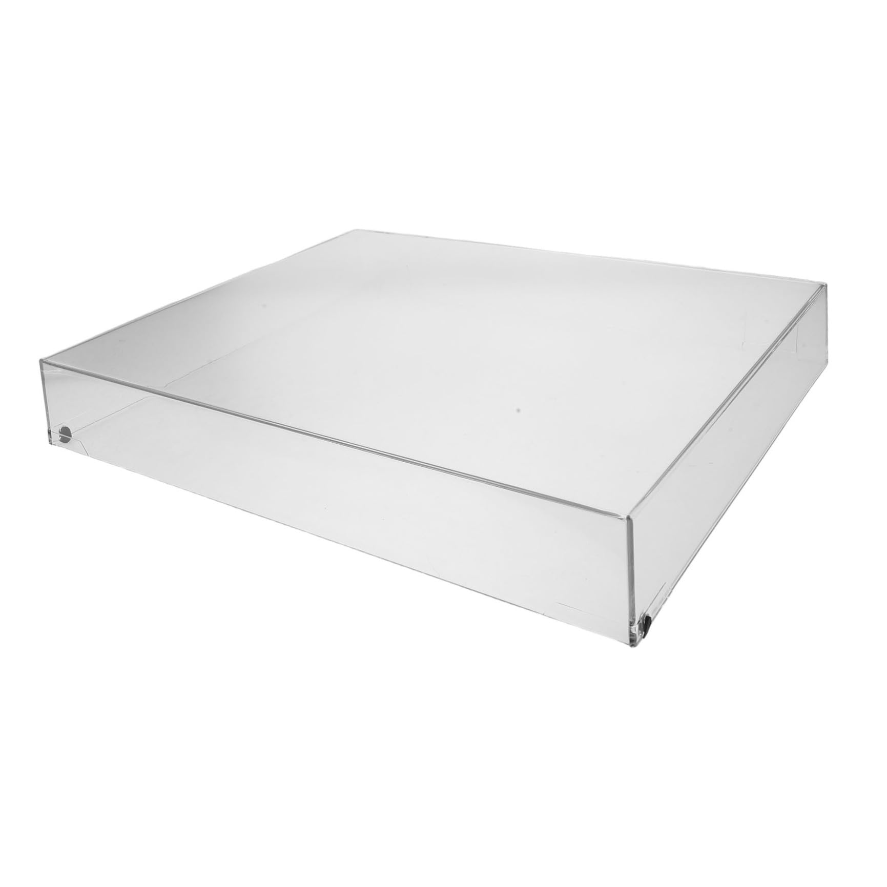 GALPADA Coperchio Antipolvere Rigido Trasparente in Acrilico per Vinili 41x33x6 Cm, Copertura Protettiva per Componenti Stereo, Protezione Antipolvere Totale per Apparecchiature Audio