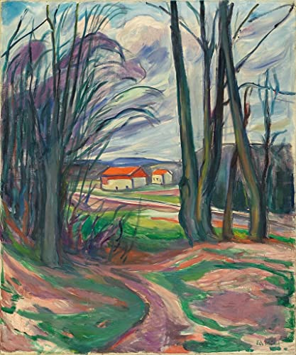 Tableau Impression Paysage à Skoyen Munch 60x90cm pour décoration murale moderne de salon