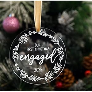Our First Christmas Engaged Ornament 2022 Engagement Ornament 2022 Engaged Christmas Ornament 2022 Engagement Gift