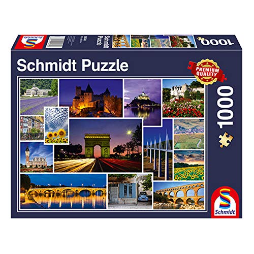 Schmidt Spiele Puzzle 58340  Mach Veces Vacaciones en Francia, 1000 Piezas Puzzle