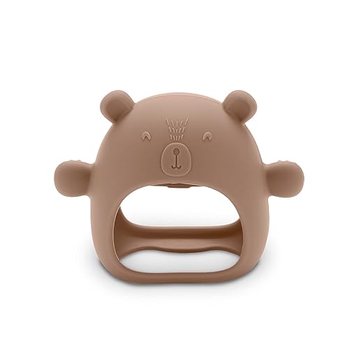 Miniatura 1 de Bear Mitten Never Drop - Juguetes de dentición de silicona para bebés, mordedor para bebés, juguetes de dentición para bebés de 0 a 6 meses,