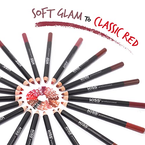 Image of Kiss New York Professional Slim Long-Wear Lip Liner Pencil, Matte Finish