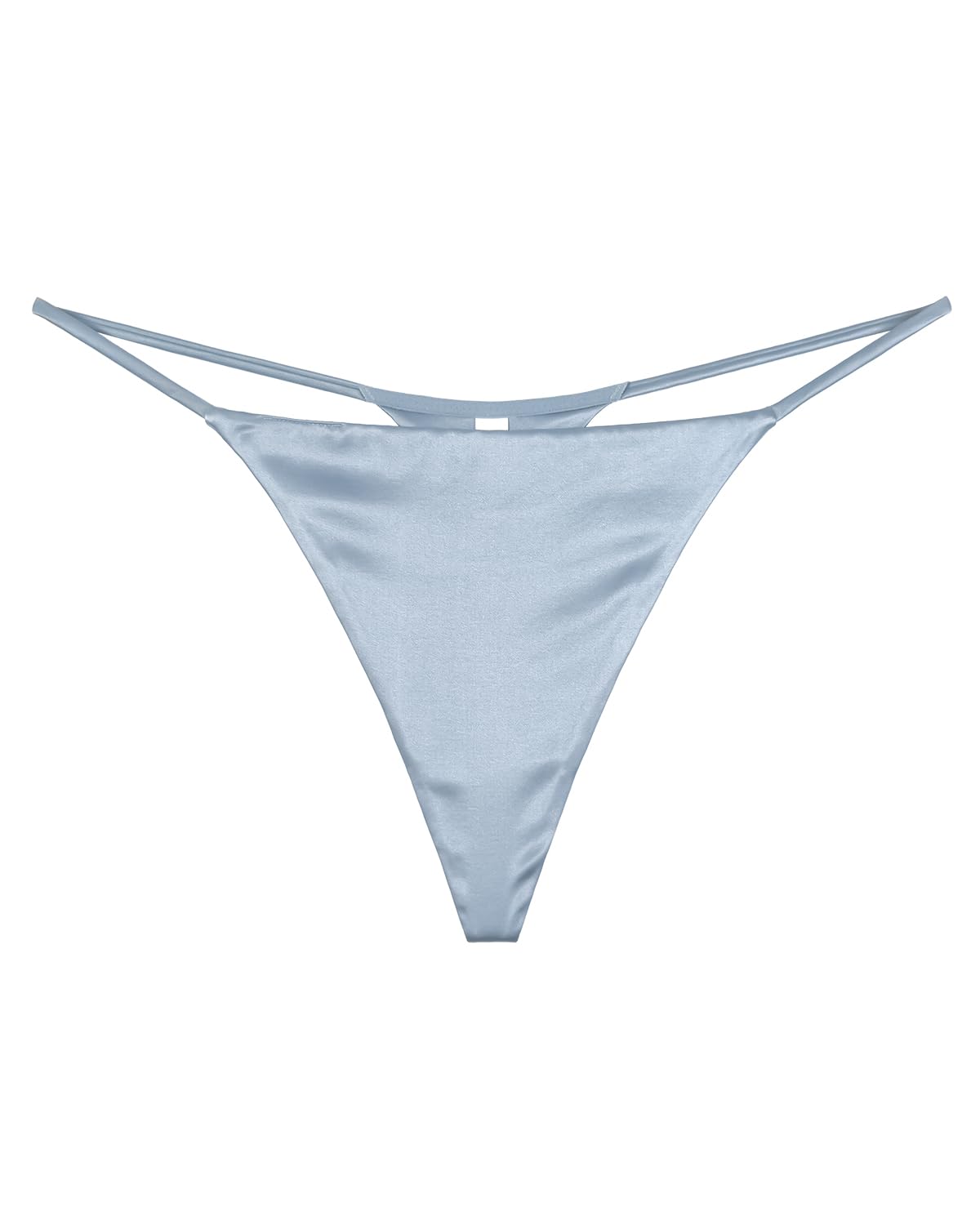 FEELITS 22 Momme 100 Mulberry Silk Thong for Women - Double-Layer Silk G-String Panties Sexy One-Piece T-back for