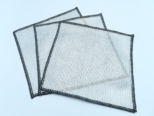 傷を着けずに かきとる 食器洗い メッシュ クロス 3枚組 F8967 シルバーのサムネイル