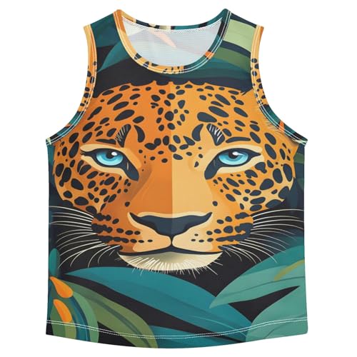Boys' Tank Top Shirt Leopard in Jungle Sleeveless T-Shirts