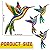 ZYP Metal Outdoor Wall Art Decor,3D Colorful Garden Birds Sculpture Outdoor Iron Hanging Decor Ornaments, Metal Hand-made Bird Wall Art Decorations for Fence Patio Balcony Living Room,Hummingbird