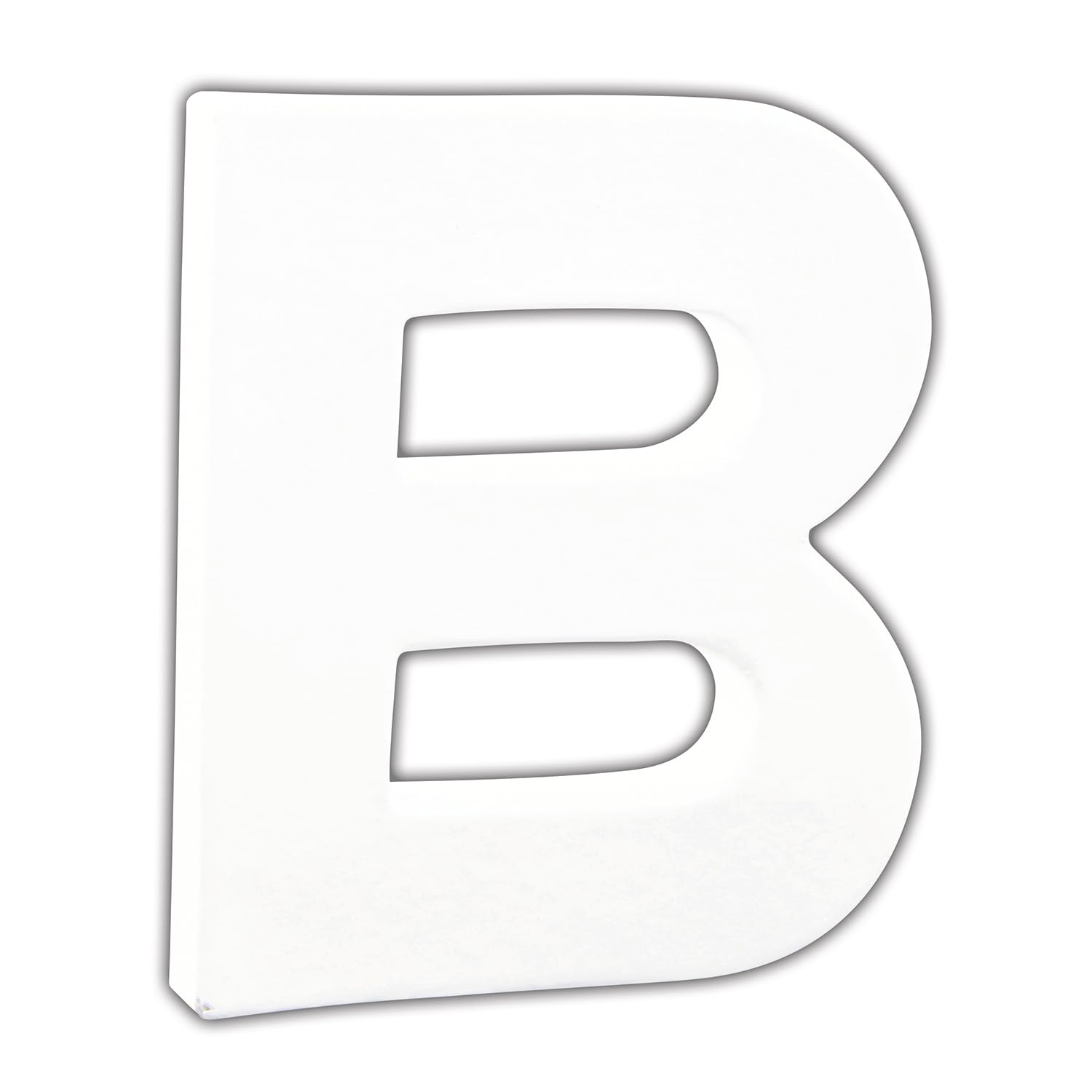 Décopatch AC731Cpack - Un Lot de 5 Supports en Papier Blanc mâché 1,5x10,5x12 cm, Petite lettre B