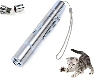 jiuhao Cat Pointer Light Toy,Cat Toys for Indoor Cats 7 in 1 Function Kitten Red USB Rechargeable LED Cat Pen Interactive Cat Toy Wand,Pet Scratching,Practice Chase,Training Tool