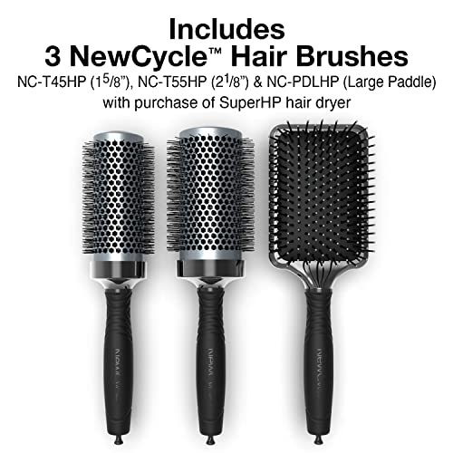 Olivia Garden SuperHP High Performance Professional Hair Dryer with high Quality Long Lasting brushless Motor Include 3 Free Styling Brushes