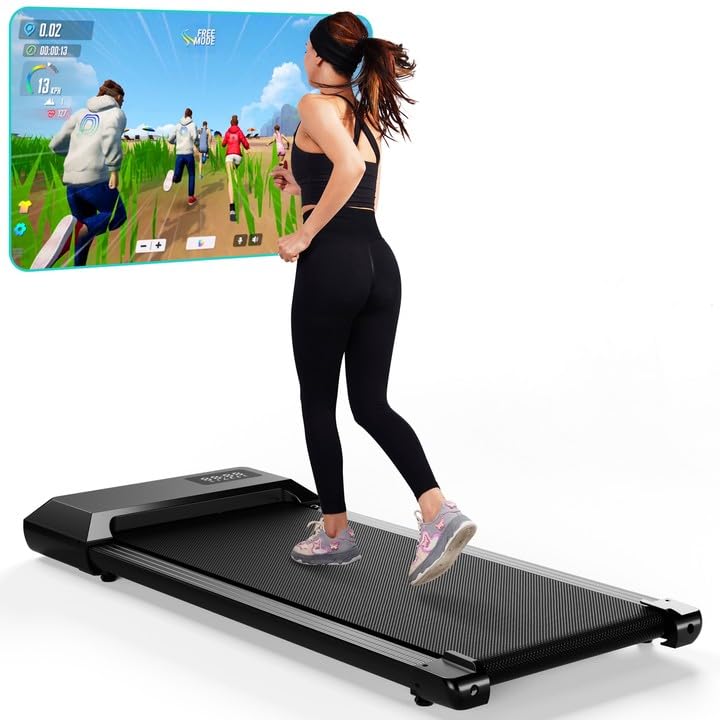 Lacuffy Raceable Walking Pad 2.5HP Under Desk Treadmill Max 136kg 159kgWalking Treadmill Smart App...