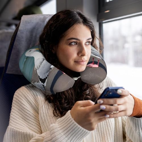 Almohada de espuma viscoelástica para viaje U miniatura 5