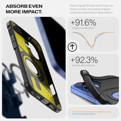 Image of Spigen for iPhone 16 Case, Tough Armor (Ai) MagFit [Compatible with Magsafe] [Kickstand] [Military-Grade Protection] - Navy Blue