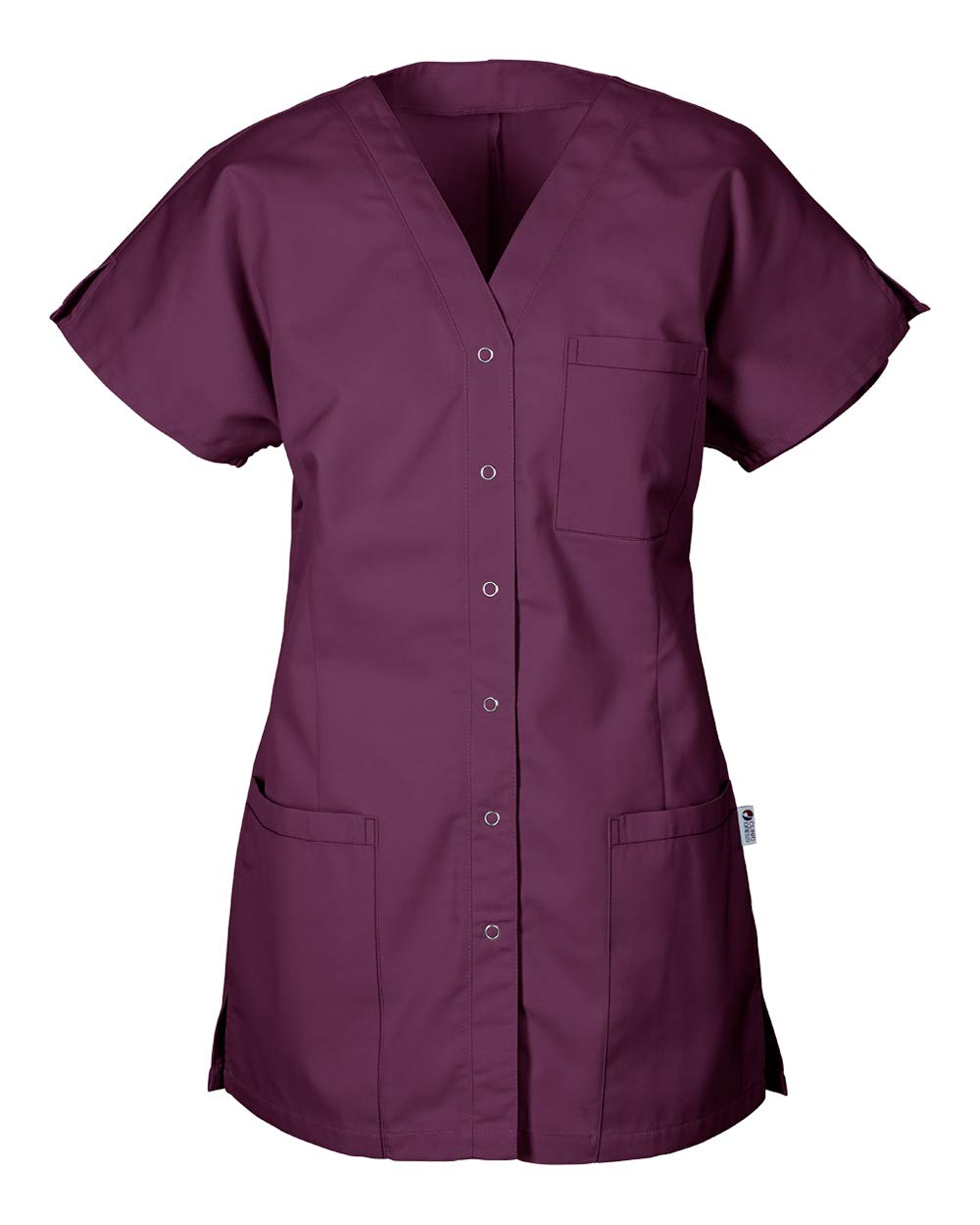 CLINIC DRESS Kasack Damen 1/2 Arm Druckknöpfe mit Brusttasche Seitentaschen Seitenschlitze 95° Wäsche