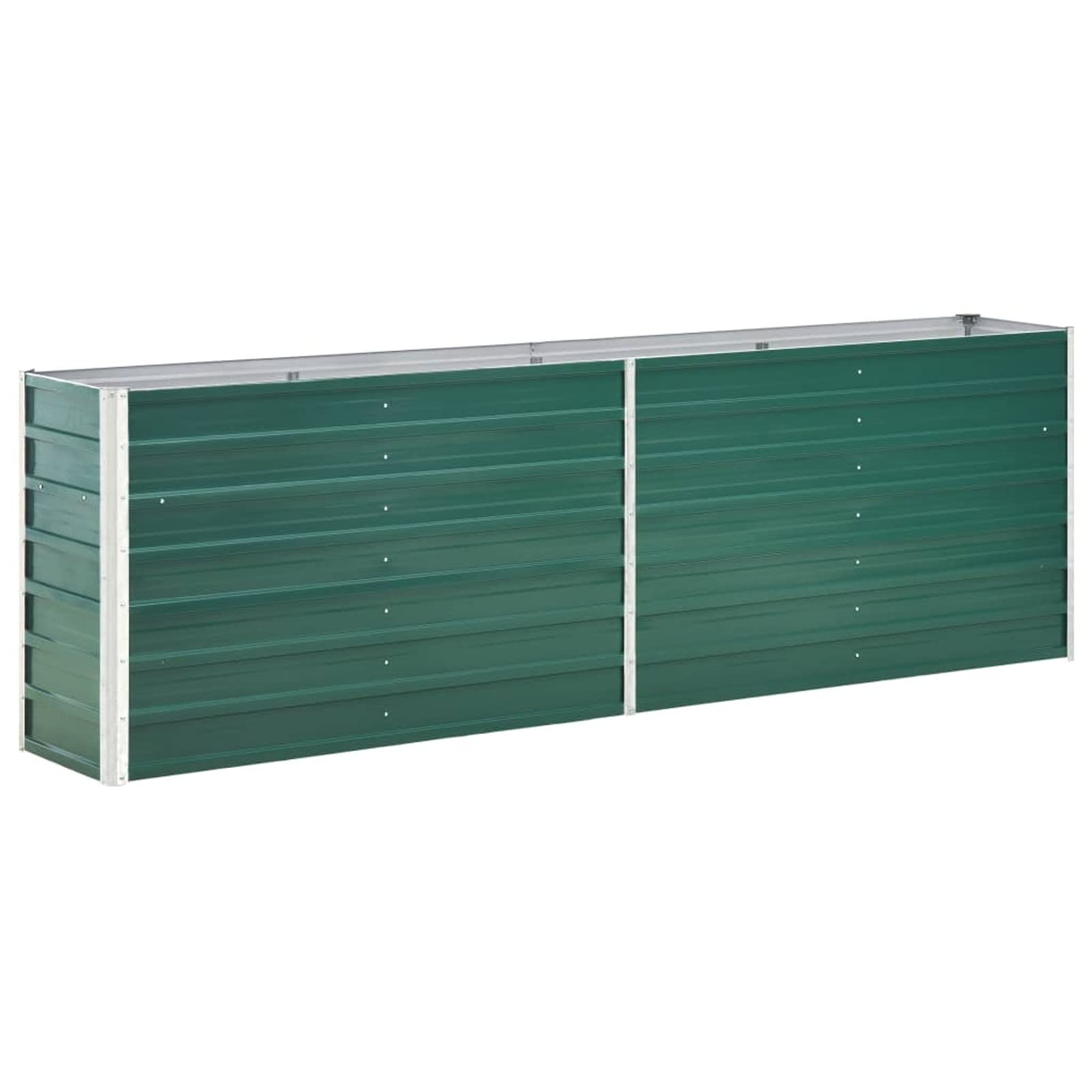 IKAYAA Raised beds for garden vegetables Metal Outdoor Elevated Planter Box Galvanised Outdoor Planter Flower Pot for Herbs and Vegetables Use for Patio Garden Balcony-green-240 x 40 x 77 cm