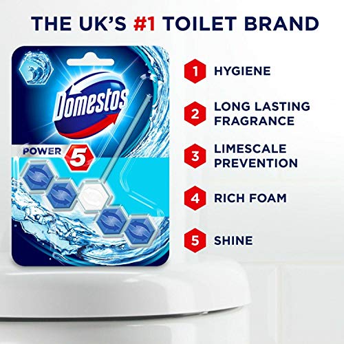 Image of Domestos Power 5 Ocean Toilet Rim Block 55g