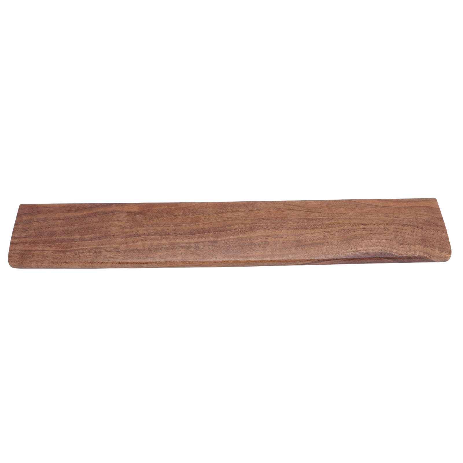 Poggiapolsi per tastiera in legno di noce nero 44 cm, base ergonomica antiscivolo, supporto per polso per giochi lavoro d'ufficio, nero marrone