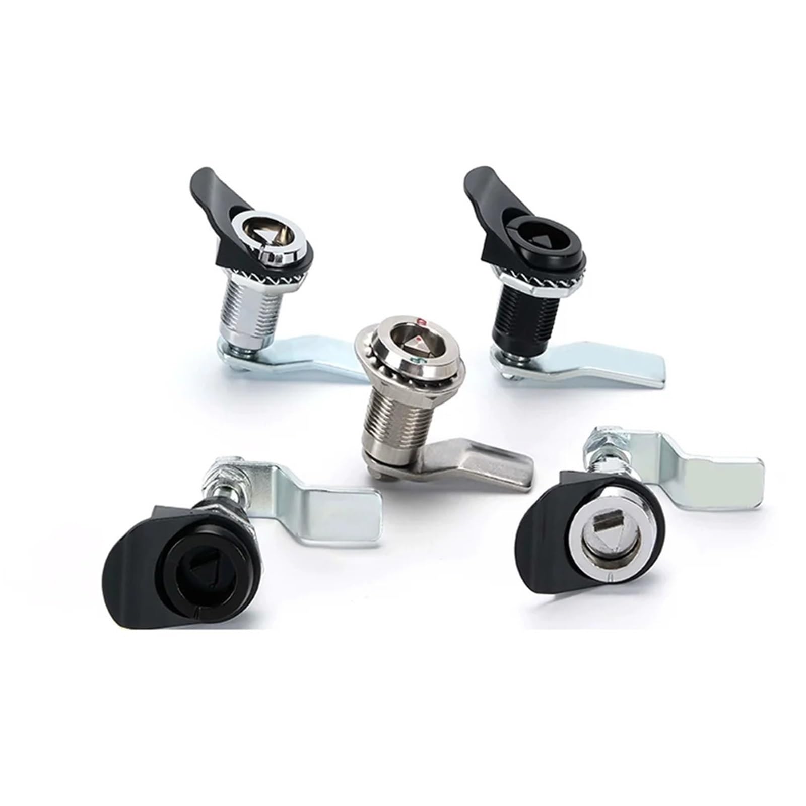 Ntbpeyzvqf 304 Ss Ms816 Quarter Turn Telescopic Tongue Lock Compression Type Distribution Box Lock Electrical Cabinet Door 1Pcs(,Triangle)