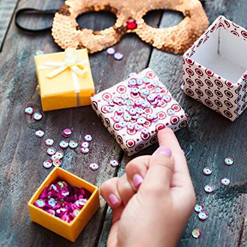 6mm Loose Sequins, 24 Colors Bulk Cup Sequins Metallic Paillettes and Spangles for DIY Embroidery Crafts Making Supply - Thumbnail 4