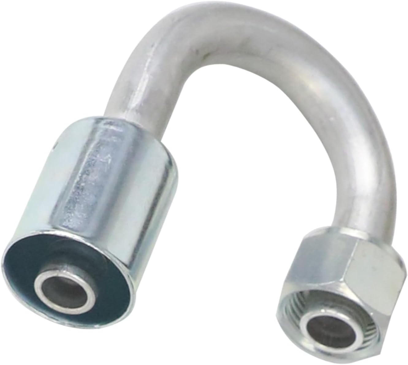 #10 Air Conditioner Fitting, A/C Beadlock AC Fitting Crimp On Female O Ring 180 Degree, A/C Refrigerant Hose Fitting for AC Standard Hose