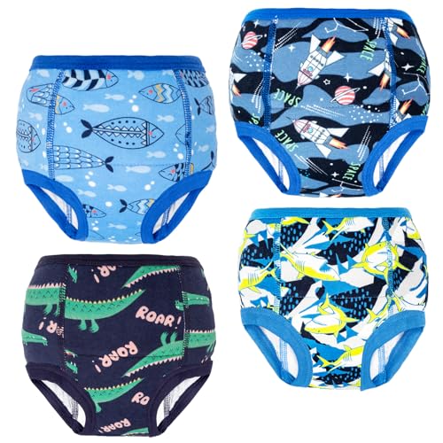 MOEMOE BABY Töpfchen Trainingshose 4 Stück Baby Waschbare Töpfchentraining Unterhose Kinder Unterwäsche für Jungen 2 Jahre