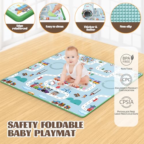 Vancle Baby Playpen with Mat 90cm x 90cm, Grey, For Kids Safety Play Yard, Indoor & Outdoor, Activity Center - Image 4