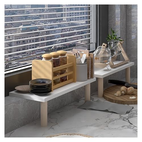 Estante extensor de alféizar de ventana de madera para cocina 2