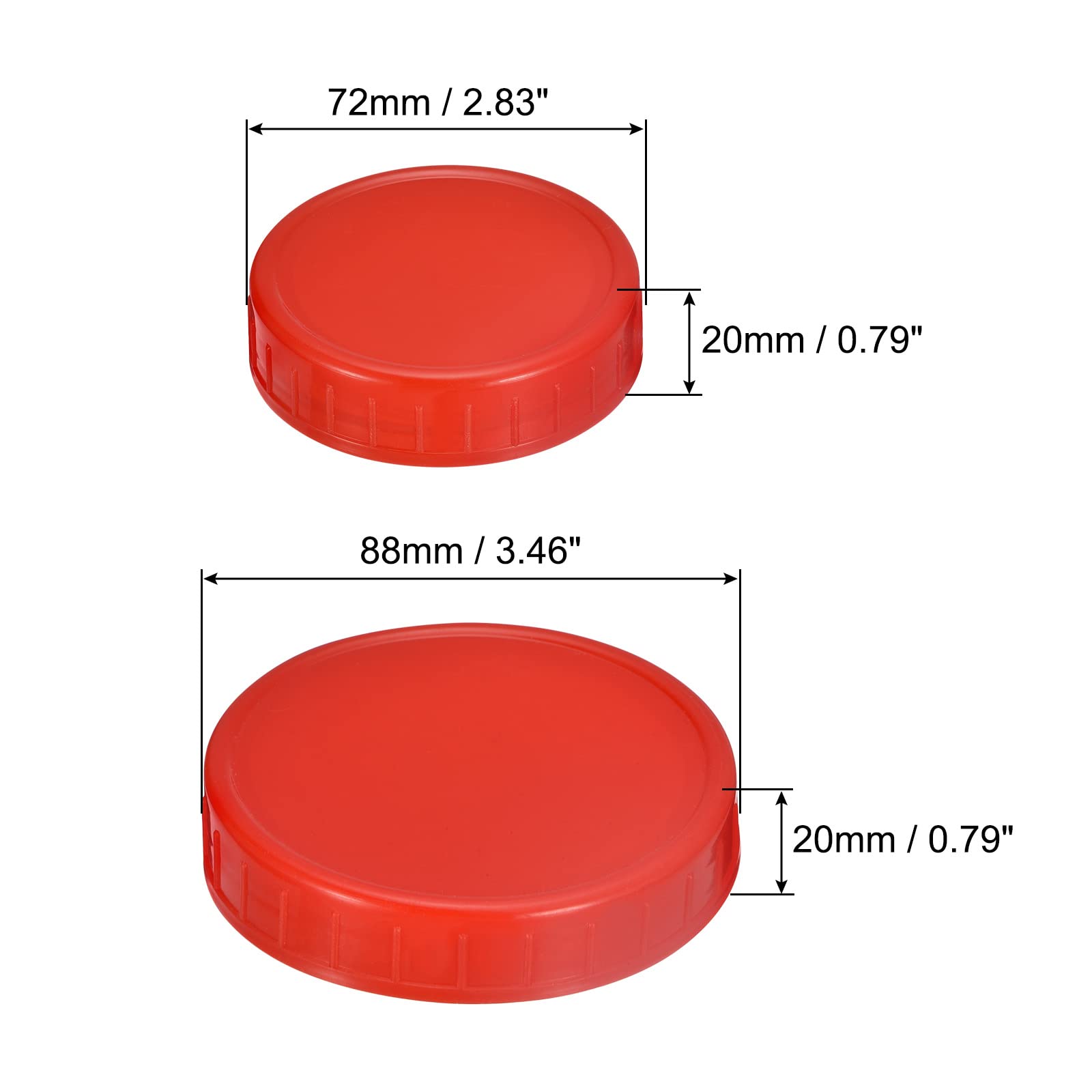 QUARKZMAN Albañil Tarro Tapas, 40uds - Plástico Coloreado Almacenamiento Tapas con Sellos, 20 Regular Boca 20 Ancha Boca Fugas Prueba Adapta Envasado Tapas (10 Colores)