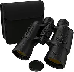 Binóculo Profissional HD, 20x50, Alcance 1000m, com Bússola, Emborrachado
