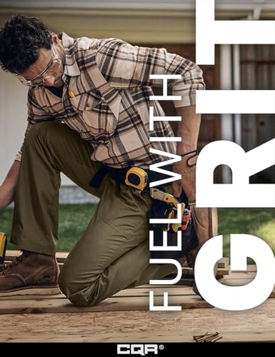 Image of CQR Men's Quick Dry Work Pants, Water Resistant Outdoor Tactical Pants, Lightweight Stretch Cargo Hiking Pants
