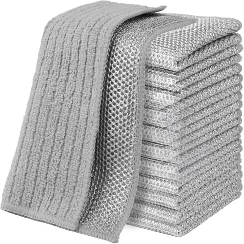 Image of CURATED CART Non Scratch Wire Dish Cloth (Pack of 10) - Steel Scrubber for Utensils Cleaning, Multipurpose Wet and Dry Cleaning, Stainless-Steel Dish Wash Scrubber for Washing Dishes, Counters, Sinks